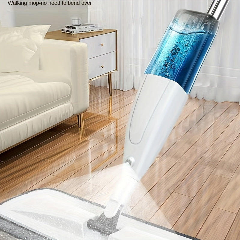 Multi-functional 2-in-1 spray mop for wet and dry cleaning, disinfecting in various living spaces.