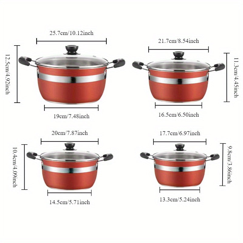 14-piece Stainless Steel Cookware Set Includes Kitchen Pot Set with Spatula, Spoon, Non-stick Pot, Saucepan, Griddle, and Milk Pot - Durable and Easy-to-Clean Design Perfect for all Cooking and Baking Needs