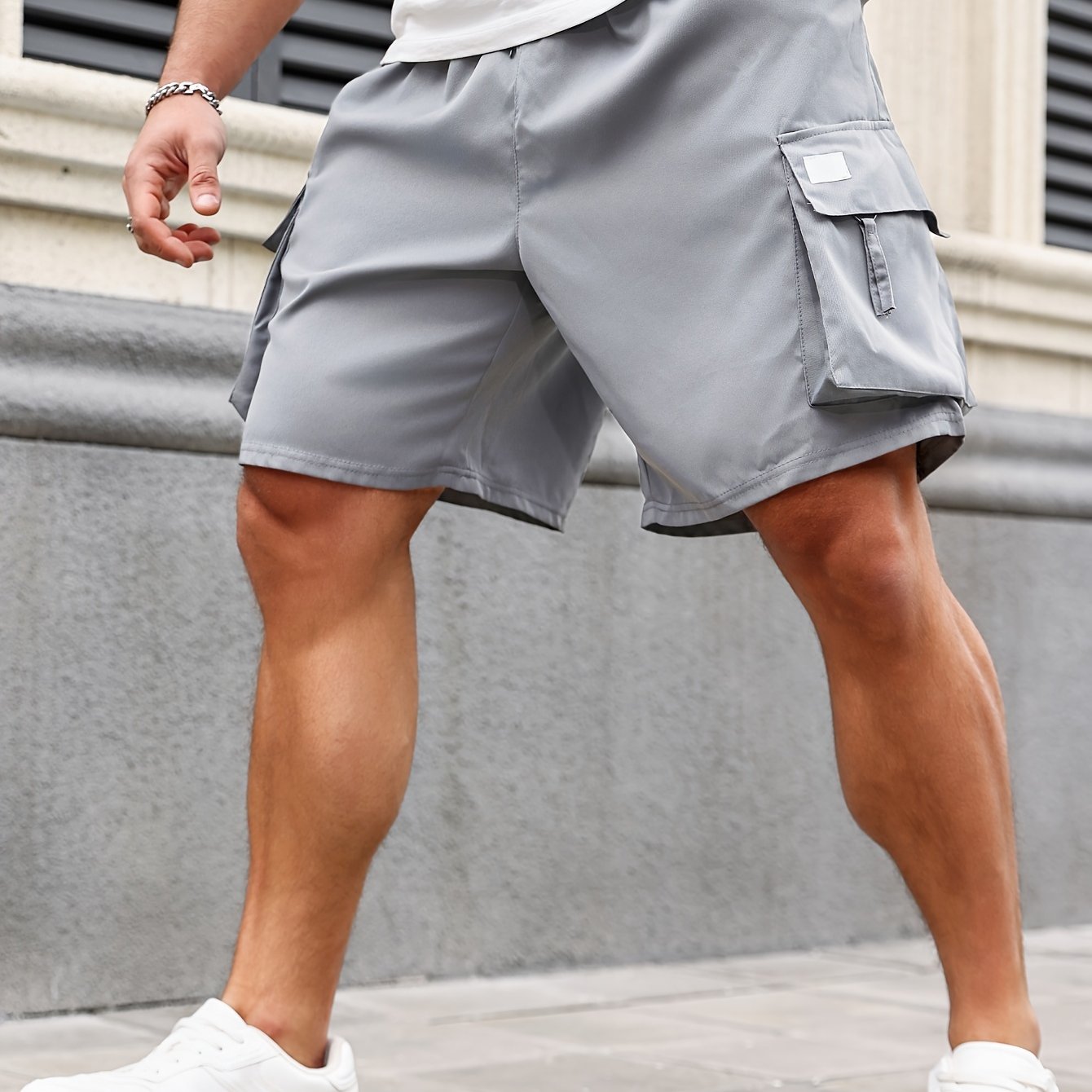 Men's plus size cargo shorts - perfect for summer and outdoor style.