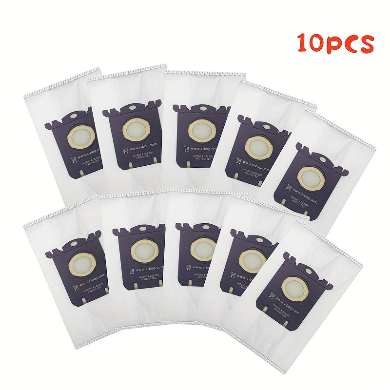 10-pack of replacement vacuum bags designed for use with various Electrolux models including EL200A, EL200B, EL200C, EL200D, EL4012, EL4015, EL4040, EL4100, EL4200, EL6980, ELL 7000, EL7020, EL7050, EL7060, EL7070, EL7080. These bags are compatible with