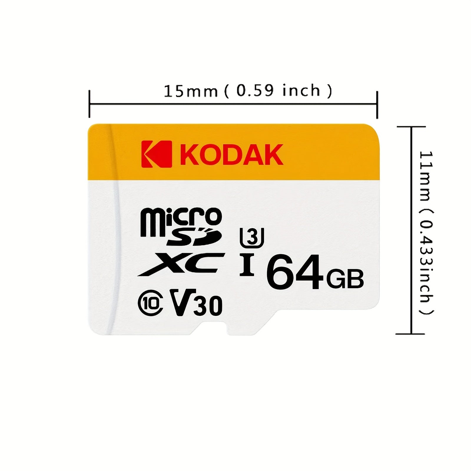 Option 1: Kodak Micro SDXC Card - High-Speed Class 10 V30, Durable UHS-I U1 Memory Card - 32GB/64GB/128GB Options for Smartphones, Cameras, Drones, Dash Cams