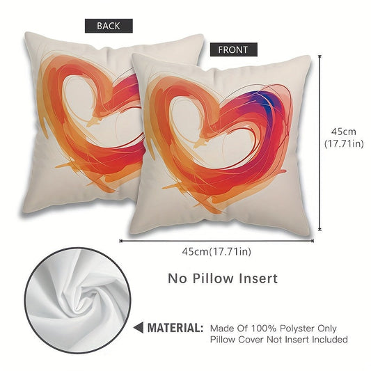 Add a touch of modern elegance to your home decor with this heart-shaped print throw pillow cover. Measuring at 44.96x44.96cm, this cover is perfect for celebrating special occasions such as Valentine's Day, Mother's Day, and weddings. The zip closure