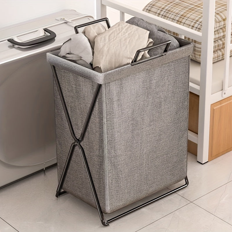 Spacious and versatile storage basket for dirty clothes that is foldable and moisture-proof, suitable for use in bedrooms, bathrooms, balconies, dormitories, and shelves.