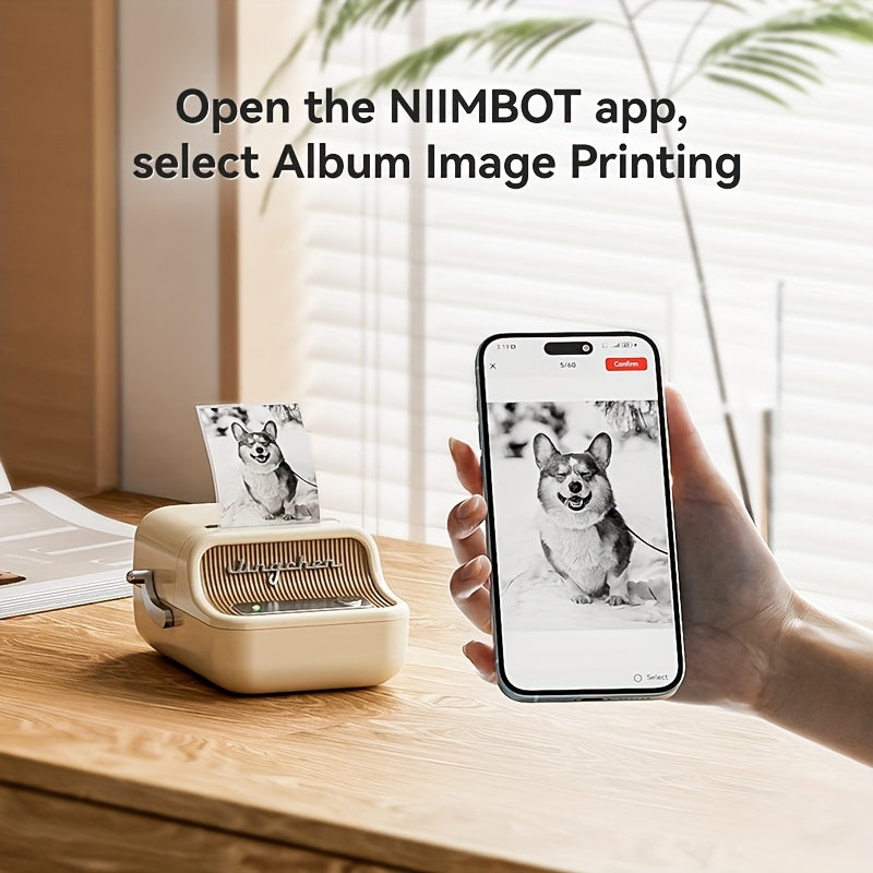 Niimbot B21 Smart Label Printer - Portable, wireless thermal label maker for home, office, store. Inkless & fast printing, high-quality, versatile label printing. 20-50mm width, USB/battery