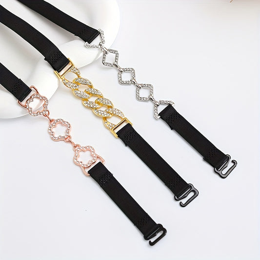 1PC/2pcs Chain Connection Shoulder Strap for Women's Underwear and Accessories, Anti-slip Invisible Design.