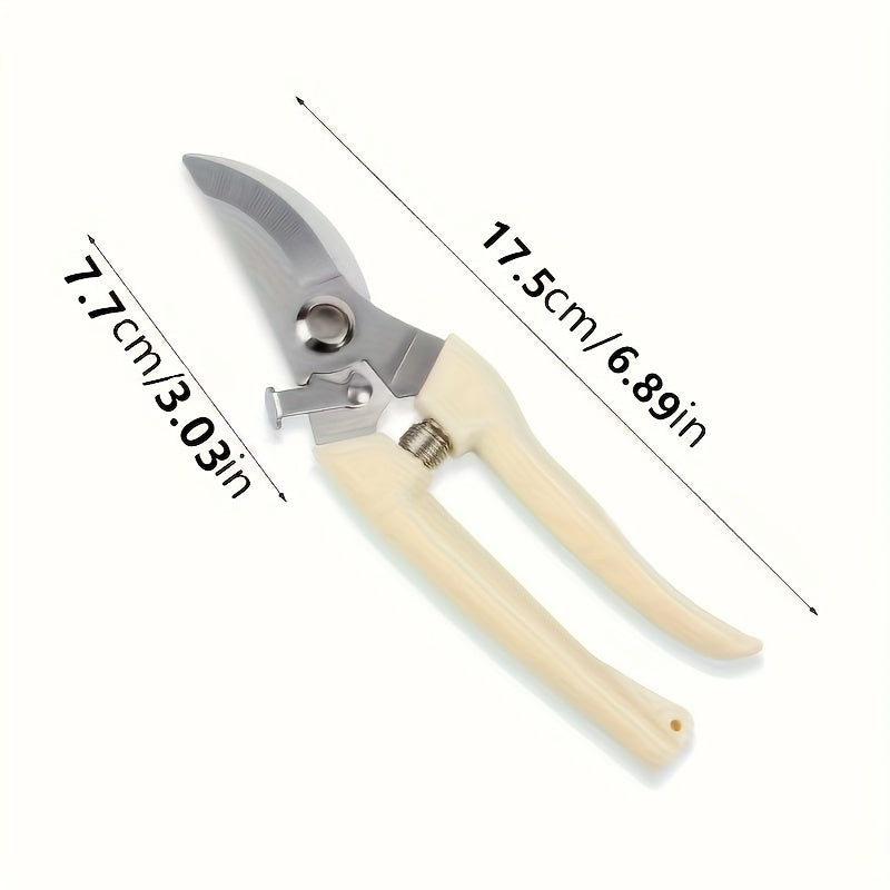 Stainless Steel Garden Scissors - Ideal for Pruning, Grooming, and Trimming Plants