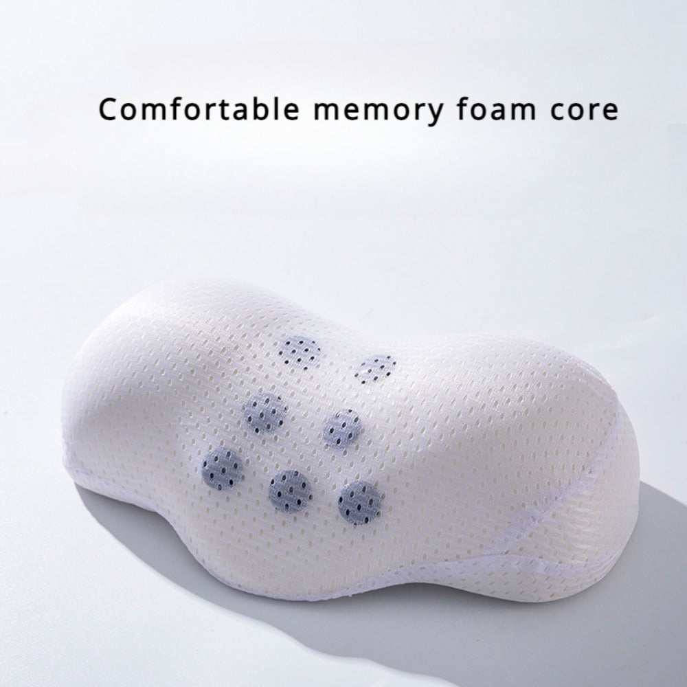 Memory Foam Cervical Pillow - Medium Firmness, Ergonomic Design for Spinal Alignment Support, Portable Contour Neck Roll for Home Use, Made with Slow Rebound Material