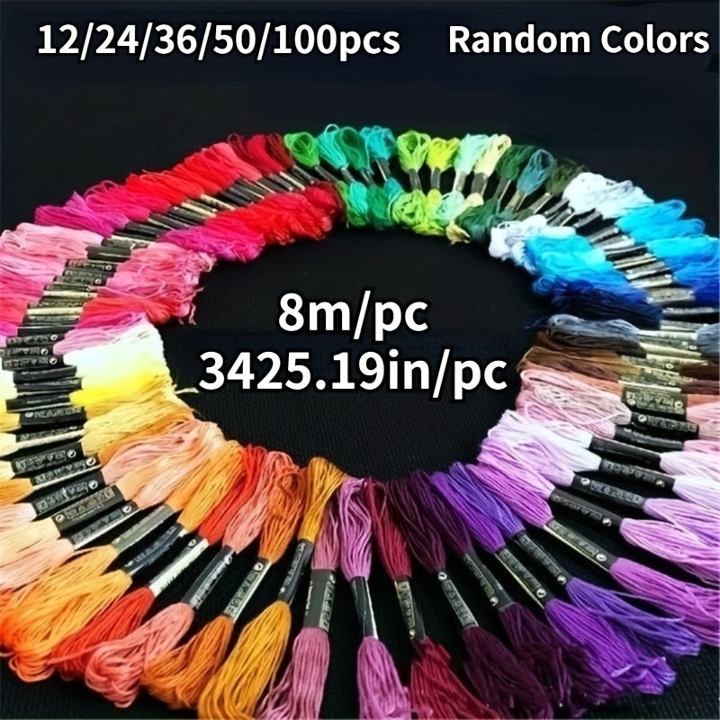 High-quality cotton embroidery floss in various color packs for needle art projects.