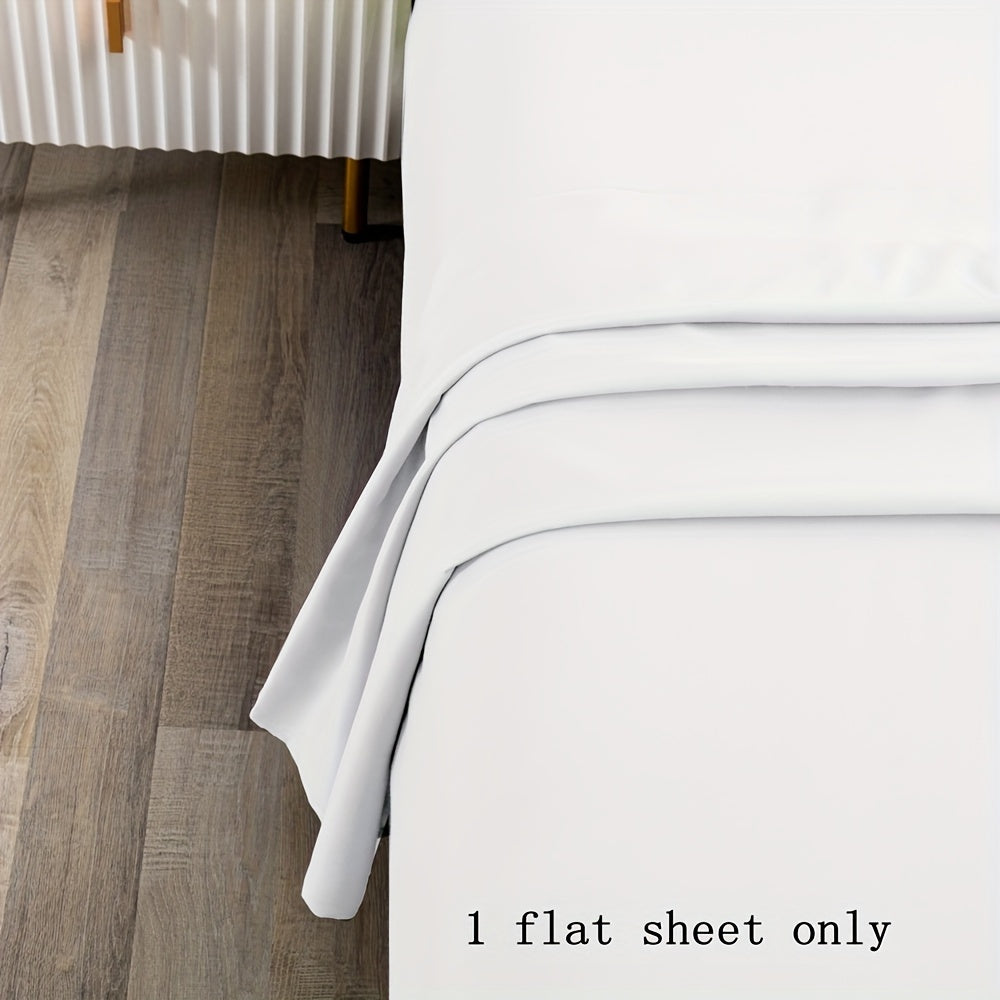 Soft and luxurious 100% microfiber flat sheet in a solid color with a brushed finish - Easy to care for with machine washable material, perfect for any bedroom or guest room.