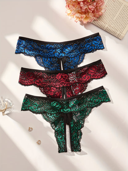 Sexy lace panty set for women with contrast stitching