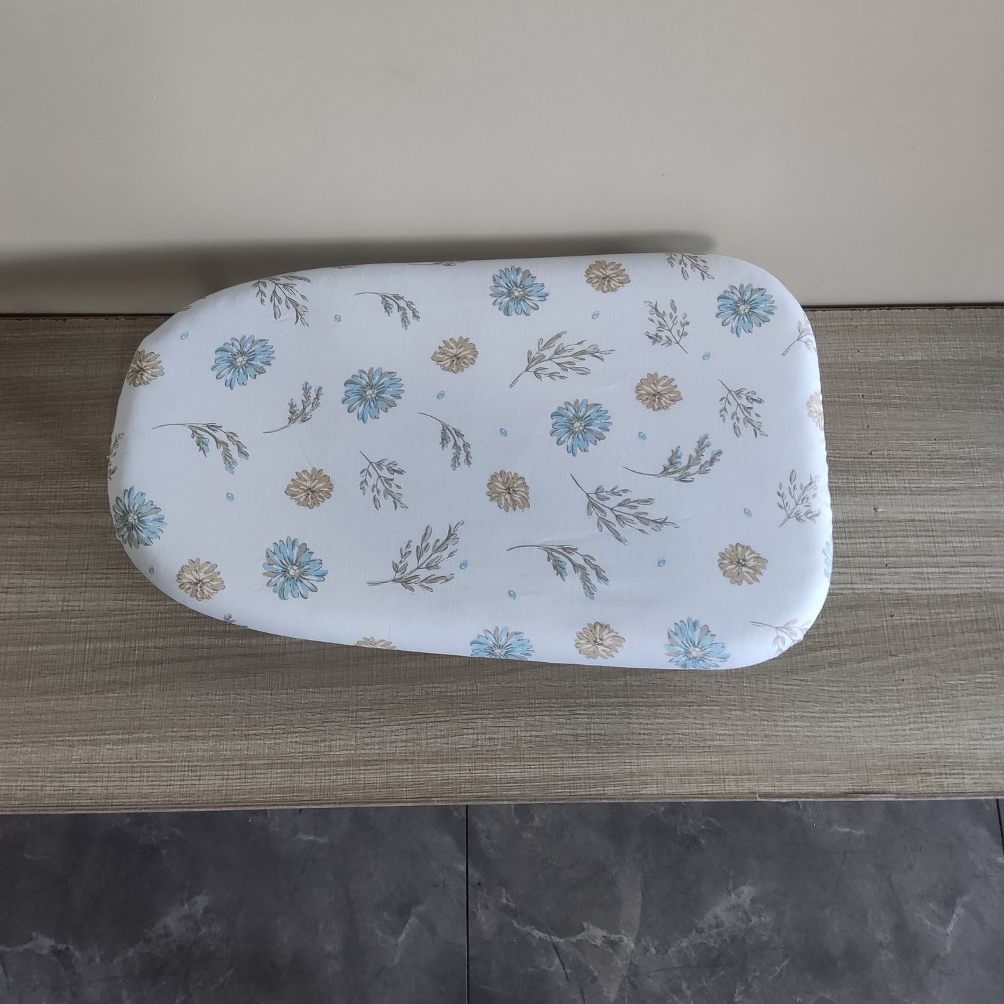 Compact Floral Design Ironing Board, Foldable Tabletop Clothes Pressing Pad, Sturdy Plastic Material, Secure Base, Convenient Space-Saving Option