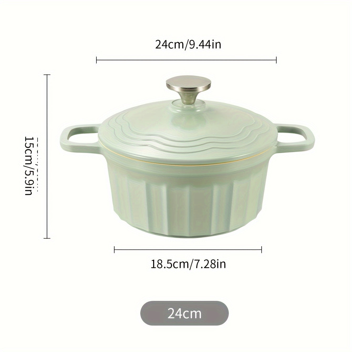 Aluminum Stockpot with Non-Stick Enamel Coating and Lid - Heat Resistant, Versatile Cooking Pot for Soup, Stew, and Baking - Kitchen Cookware for Open Flame and Induction Cooktops.