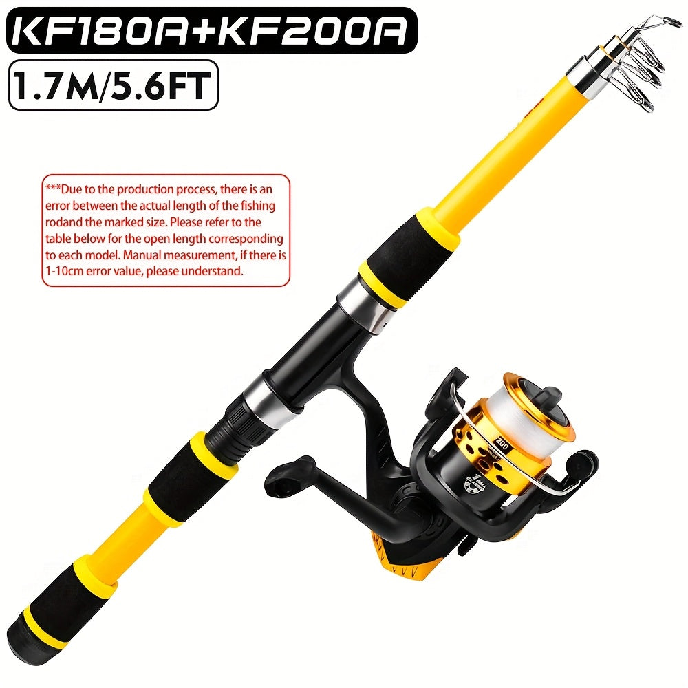 Proberos Ultra-Light Telescopic Fishing Rod - 149.35cm/179.83cm, Glass Fiber, Portable & Versatile