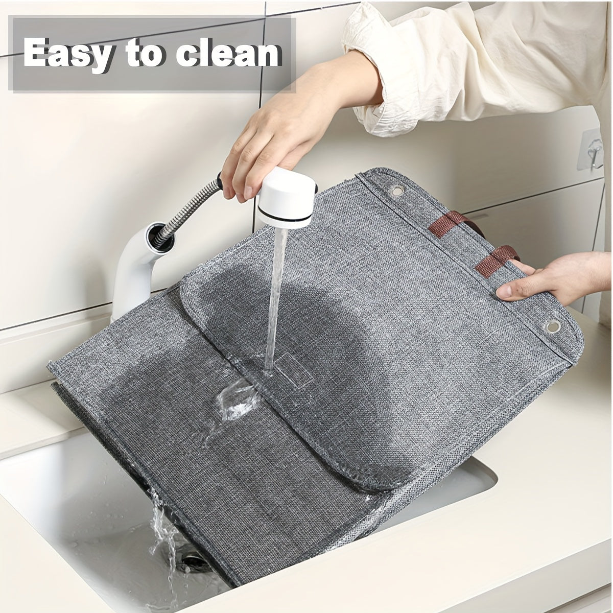 Multifunctional Folding Laundry Basket - Polyester Clothes Storage Hamper that is Wall-Mountable and Washable for Home Organization.