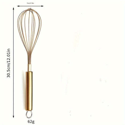 Essential Kitchen Gadget: Stainless Steel Manual Whisk for Baking, Mixing, and Creating Creamy Textures - No Electricity Required