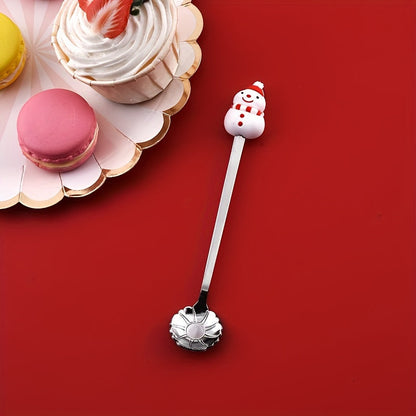 Top Pick: Adorable Christmas Cartoon Stainless Steel Spoon for Milk, Coffee, Desserts, Honey, and Seasonings