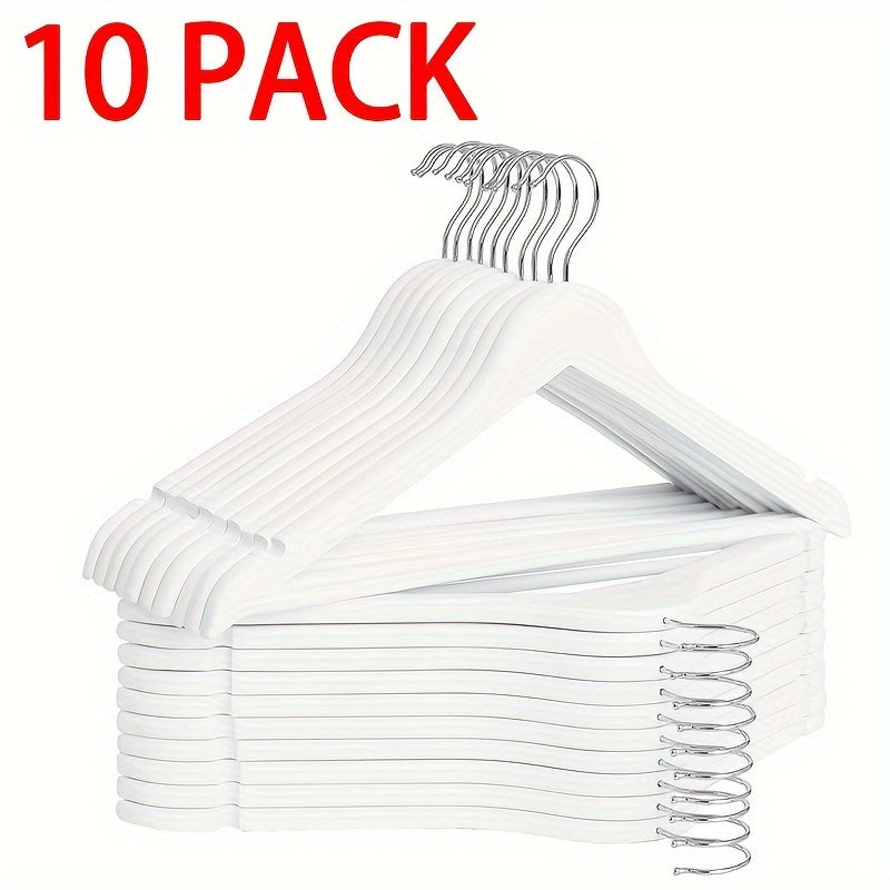 Non-Slip Wooden Clothes Hangers Set of 10/20 With Grooves, Solid Wood Drying Rack for Wardrobes, Bedrooms, and Clothing Stores - Space-Saving Storage Organizer for Home in Bedroom, Bathroom, and Closet.