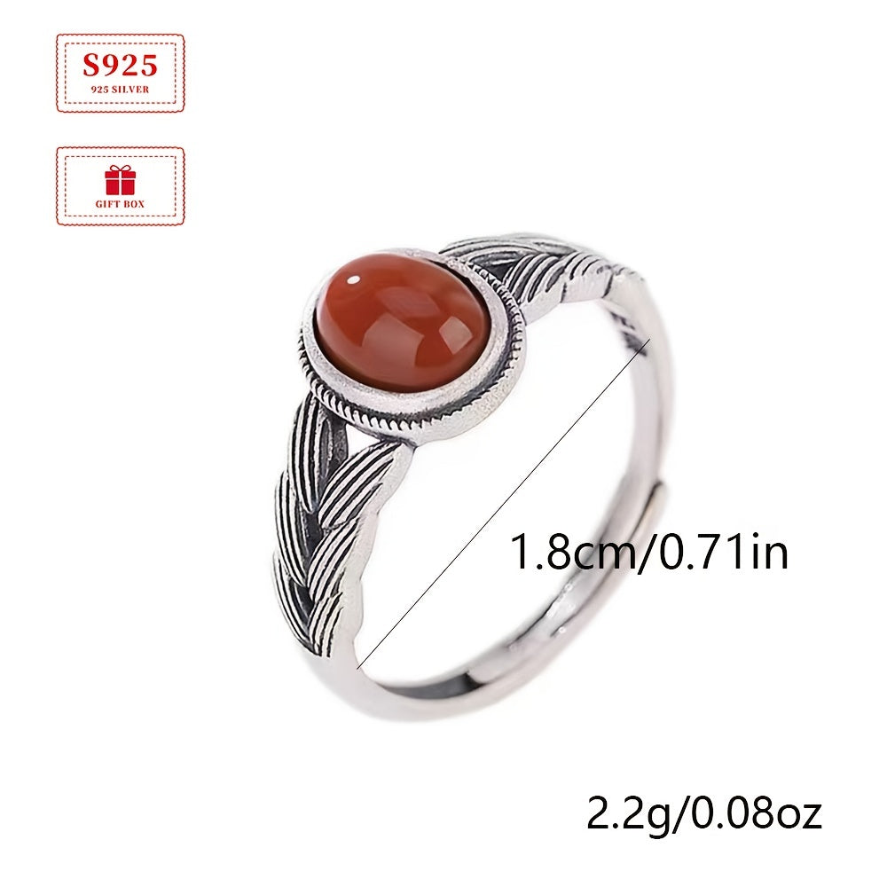 Adjustable open cuff ring in vintage tribal style, crafted from 925 sterling silver with a wheat sheaf design. Perfect for daily wear and parties, suitable for all seasons. Weight: 2.2g. Sold as a single piece.