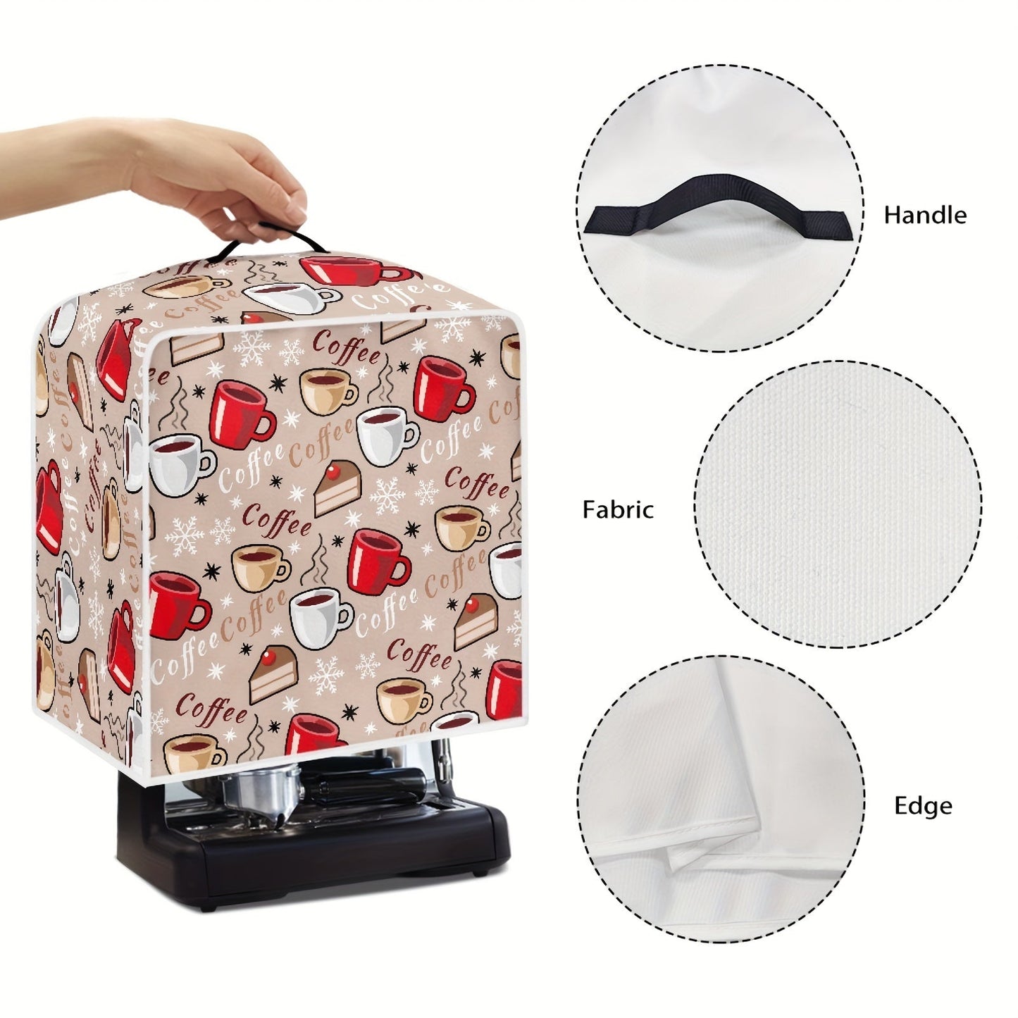 Protect your espresso machines and stand mixers from dust and fingerprints with the Rshubino Coffee-Themed Appliance Cover. This cover features cartoon prints and is perfect for adding a touch of style to your home or office kitchen. It fits standard