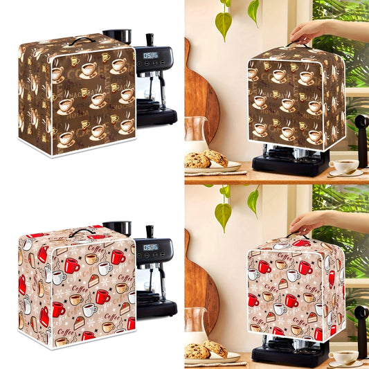 Protect your espresso machines and stand mixers from dust and fingerprints with the Rshubino Coffee-Themed Appliance Cover. This cover features cartoon prints and is perfect for adding a touch of style to your home or office kitchen. It fits standard