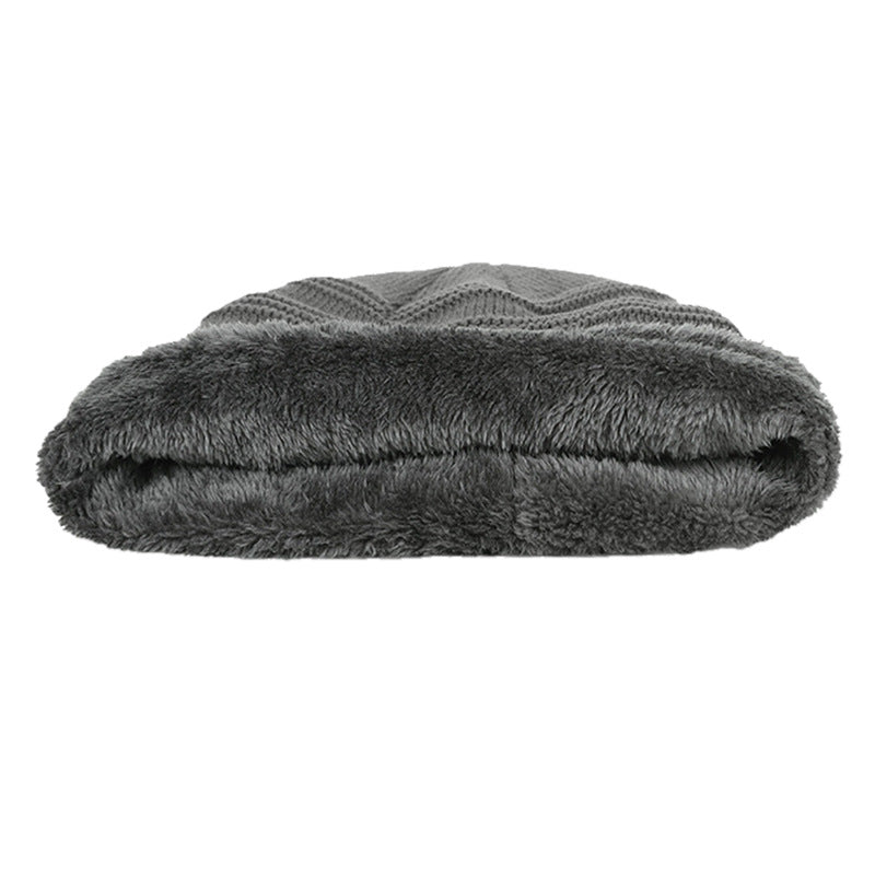 Hat for Men to Keep Warm in Winter, Fleece Knitted Outdoor Cap