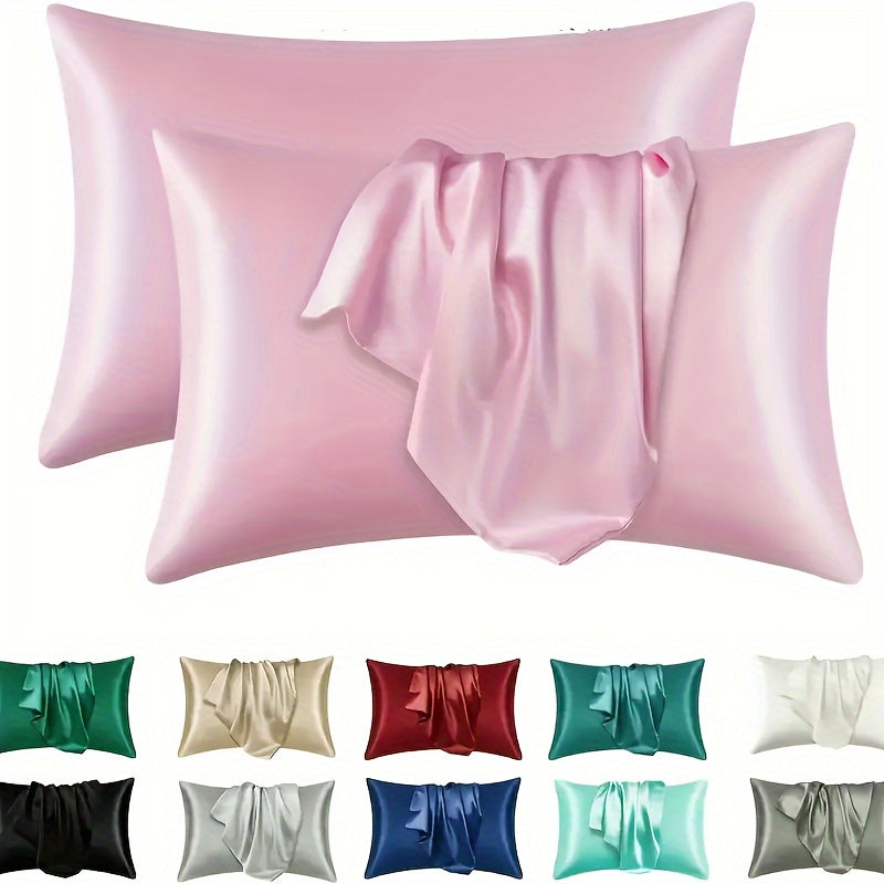 Premium quality luxurious soft satin pillowcase, machine washable, ideal for bedroom and guest room decoration.