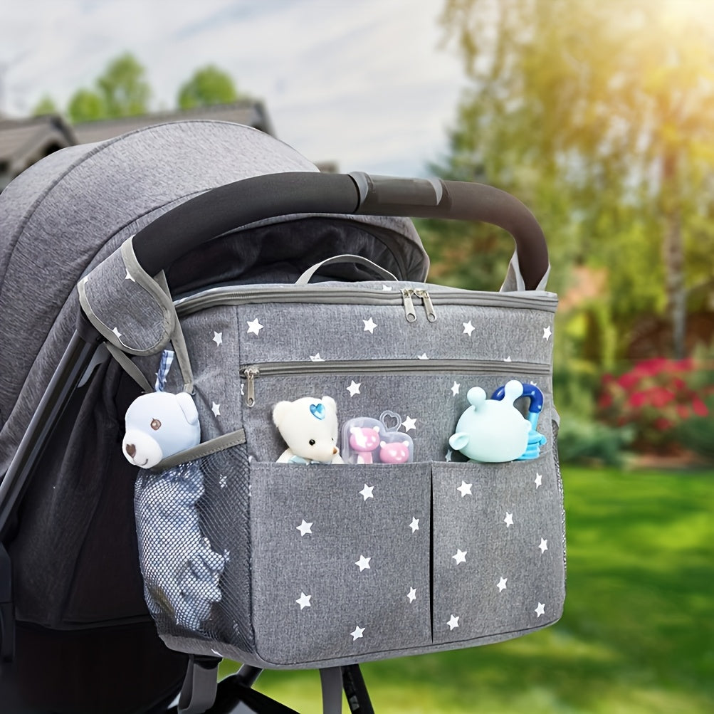 Essential for Travel: Multifunctional Large Capacity Diaper Bag, Stroller Bag, Hanging Storage Bag, and Backpack