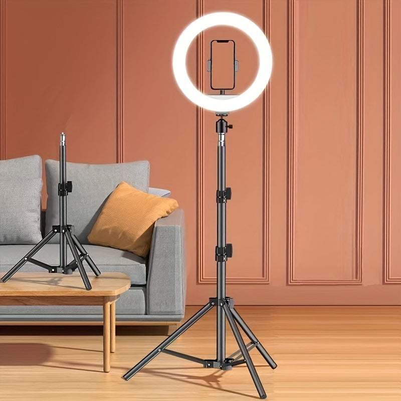 10" heavy-duty light stand with adjustable tripod and 1.1m bracket for photo studio lighting.