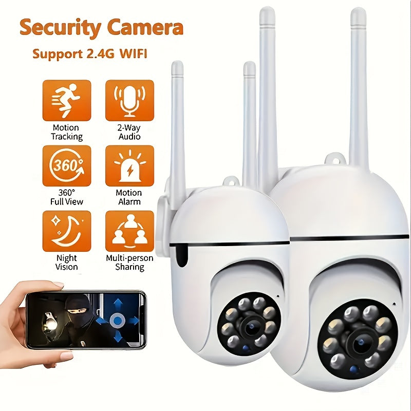 The OURLIFE 1080P HD Wireless Security Camera offers Color Night Vision, Two-Way Audio, and Pan/Tilt/Zoom features. This WiFi-enabled Smart Home & Pet Tracking Camera is the ideal Christmas and Thanksgiving gift.