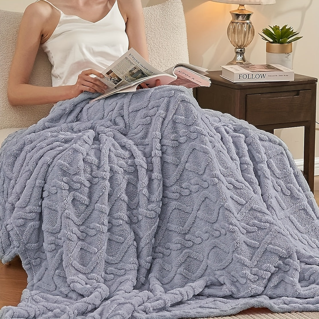 Stay cozy and stylish with the Tafu Velvet Single-Layer Blanket. Made from luxurious polyester coral fleece, this sofa throw is perfect for travel, camping, and gifting. Available in coffee, light green, grey, white, and pink, this hand-washable blanket