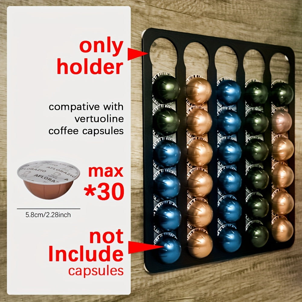 Aluminum Wall-Mounted Coffee Capsule Stand for Coffee Pods Storage