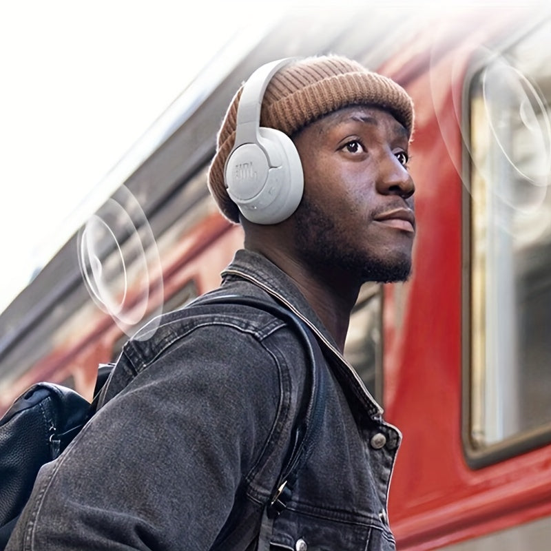 JBL TUNE770NC Wireless Noise Canceling Headphones with built-in microphone for gaming, sports, running, outdoor activities, and studying.