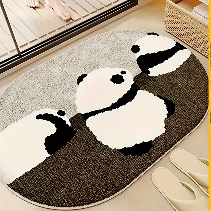 Get into the holiday spirit with our Festive Cartoon Panda Bathroom Mat! This soft, absorbent, and hand washable mat is the perfect addition to your home decor.