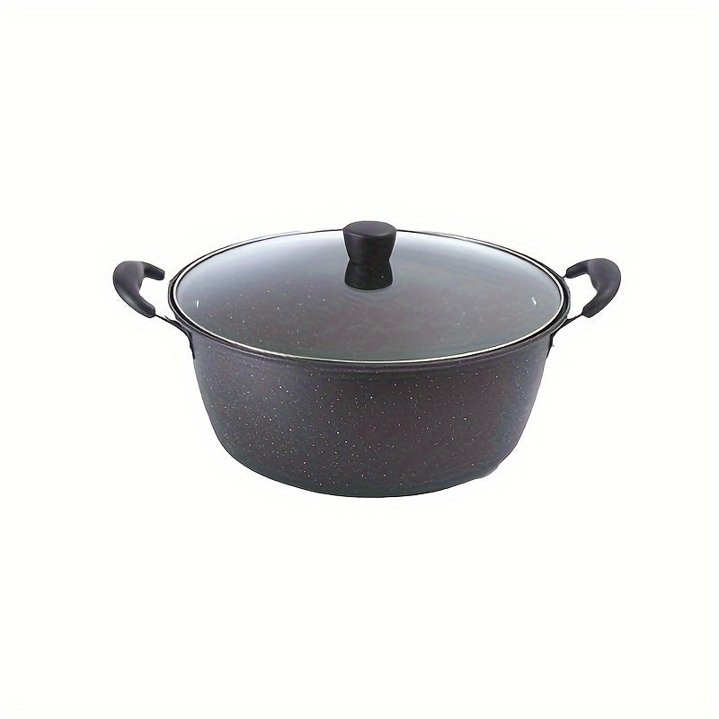 Durable Korean-Style Soup Pot with Lid - Safe for Dishwashers, Great for Noodles & Stews, Perfect for Home Cooks