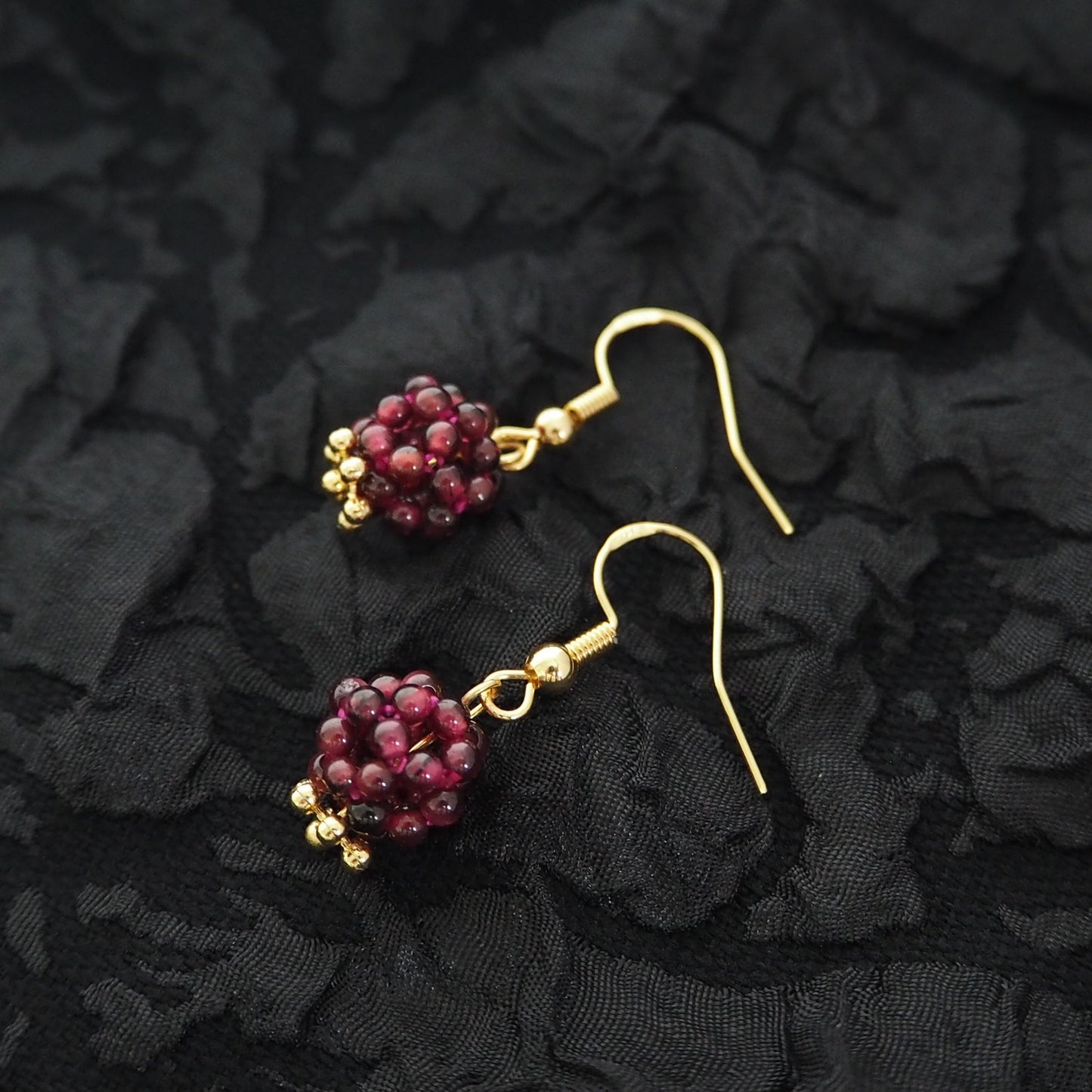 Hand-crafted Natural Garnet Earrings, Exquisite and Stylish Jewelry for Women. Perfect Gift for Birthdays, New Year, Christmas and Thanksgiving. Comes in a Gift Box.