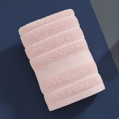 4-piece striped cotton washcloth set with strong water absorption, perfect for home bathroom use. Each cloth measures 35.0*35.0cm and can also be used as a small square towel or handkerchief.