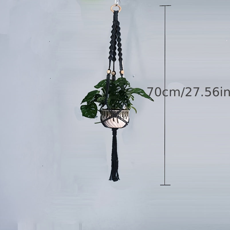 2 Pack Macrame handmade plant hanger for indoor pots, perfect for climbing plants.