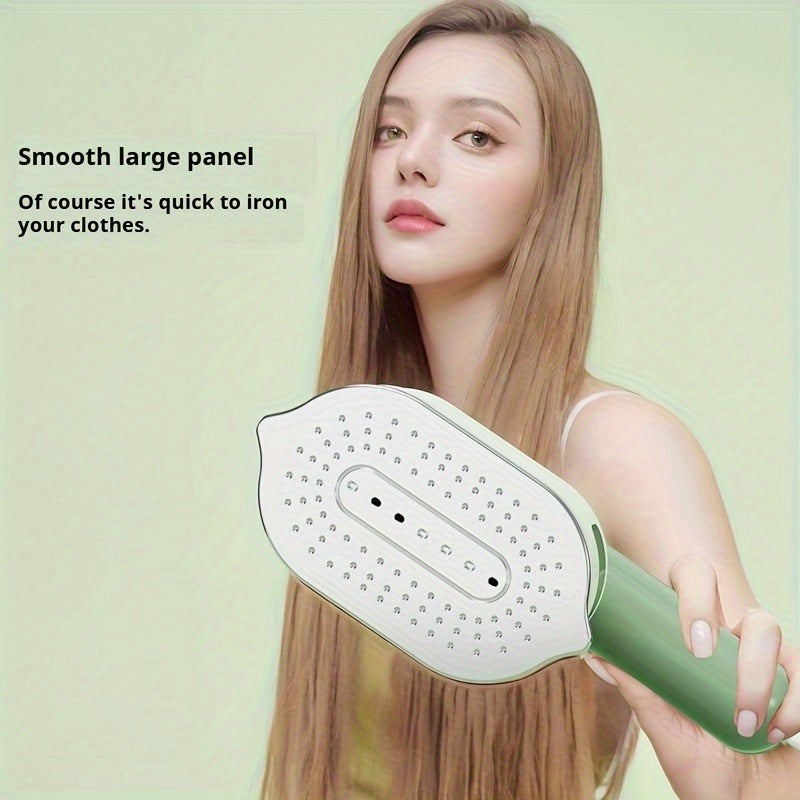 High-power portable electric iron, 1050W handheld garment steamer with wrinkle removal, European standard plug, ideal for home and business use.