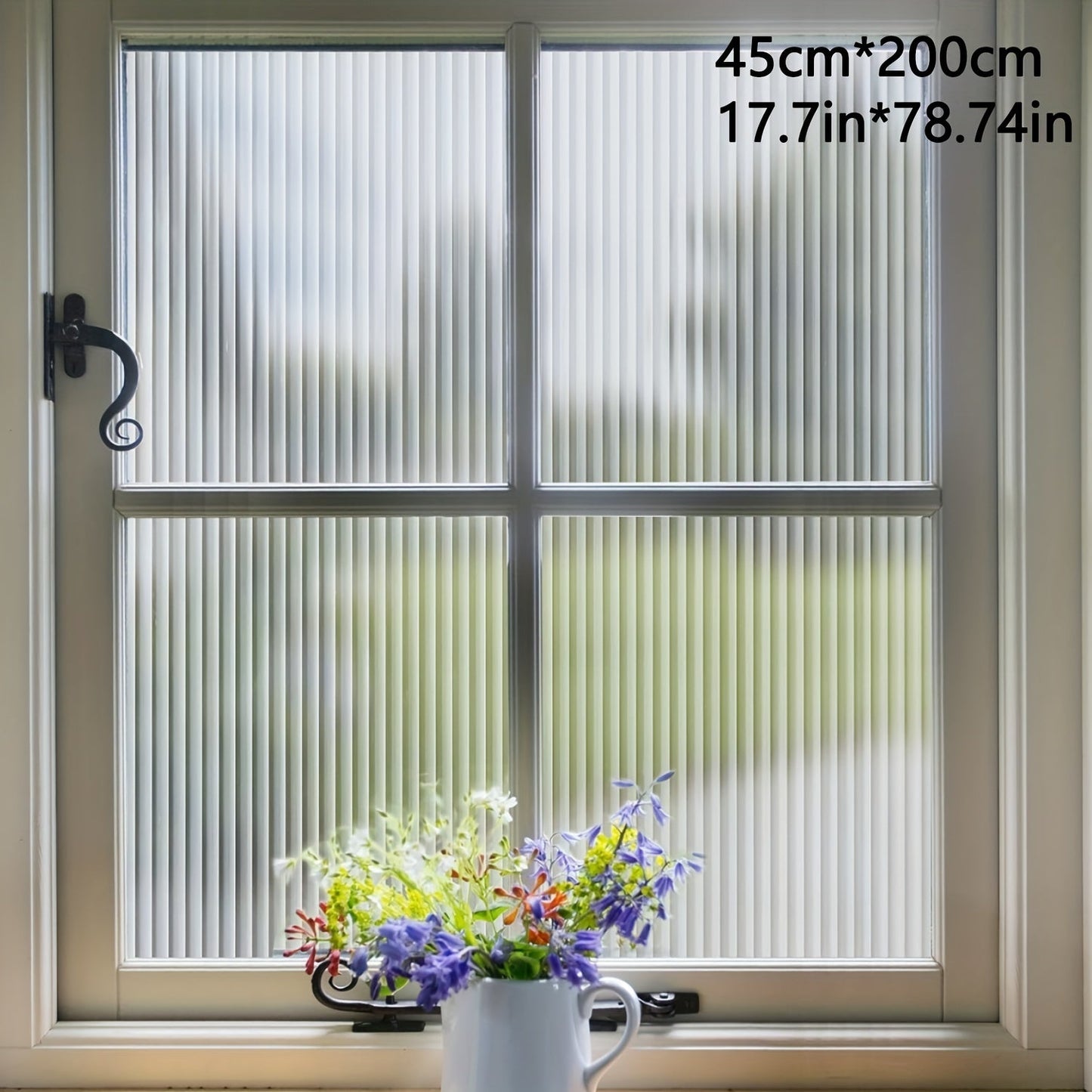 Classic Style PVC Window Film, 10mil Thickness, Static Cling Glass Sticker for Bedroom and Living Room Home Decor, 1 piece