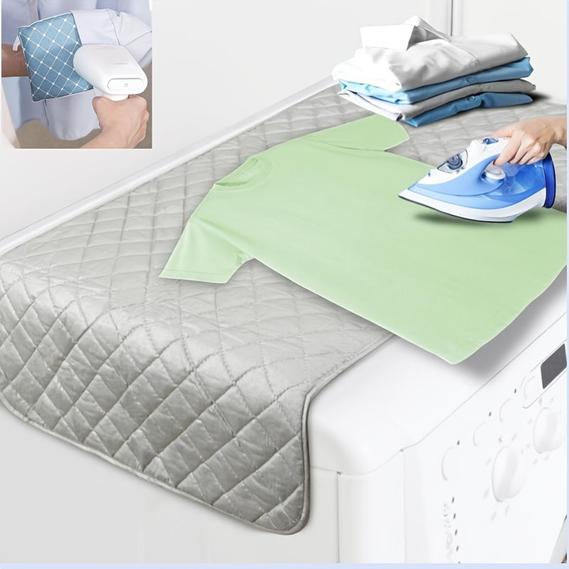 Portable Ironing Mat with Plaid Pattern, 2-Pack - Made with Thickened Heat-Resistant PC Material, Foldable Design with Finger Loop, Ideal for Travel and Home Use - No Electricity Required