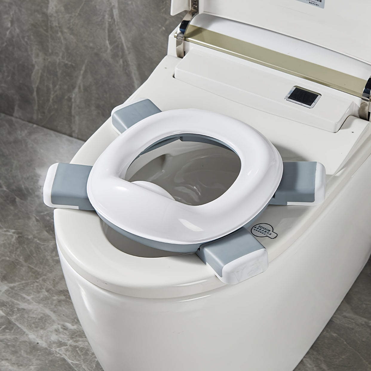 Convenient Portable Toilet Seat for Outdoor Travel and Potty Training - Includes Foldable Design and Disposable Bag Roll