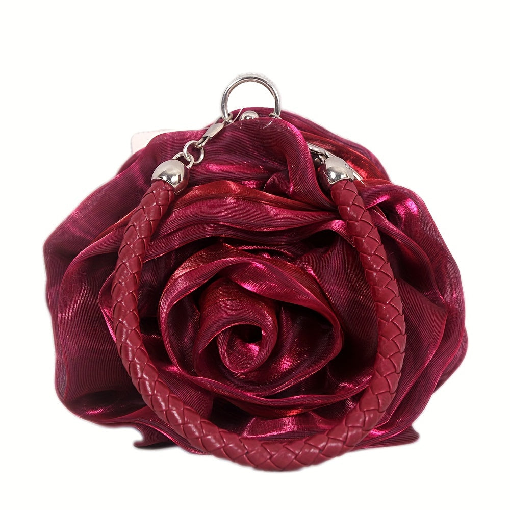 Introducing the Huang Yunying Special Silk Three-dimensional Flower Bag, perfect for adding elegance to your evening dresses. This hand-held bride bag doubles as a coin purse, pendant bag, and party or dinner decoration. It's also great for Christmas