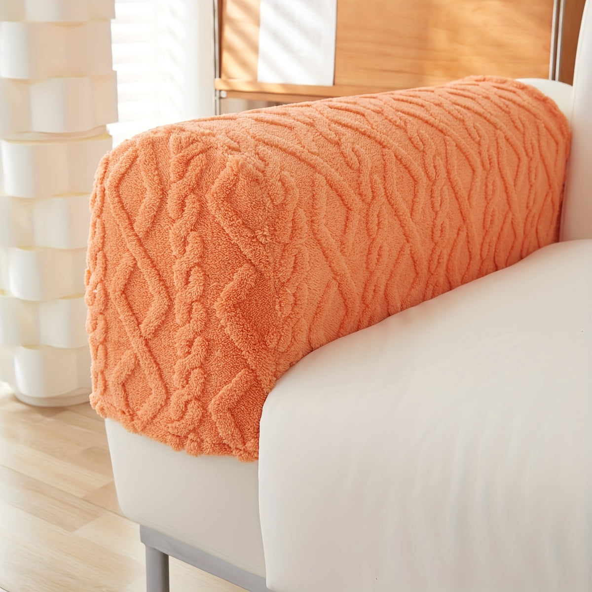 2-qismli Yumshoq Jakard Sofasi Armrest Slipcover - Mebelingizni himoya qiling va yaxshilang.