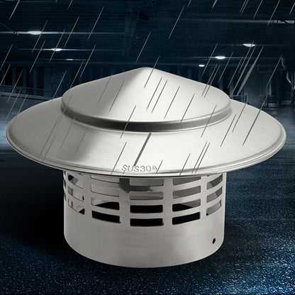 Thickened 304 Stainless Steel Wind Cap for Breathable Exterior Wall Ventilation. Rainproof Louver design for Fresh Air Ventilation and Exhaust. Stainless Steel Chimney Cap for Roof Pipe Exhaust Hood.