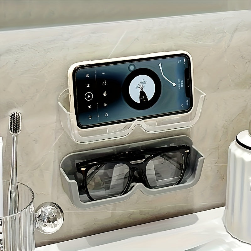 A convenient wall-mounted storage box for glasses, suitable for various locations such as bathrooms and bedside tables, ideal for displaying eyewear.