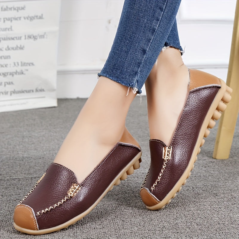 Women's low top colorblock slip-on casual shoes