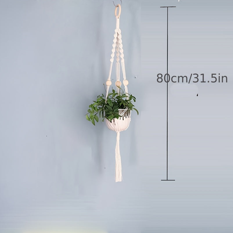 2 Pack Macrame handmade plant hanger for indoor pots, perfect for climbing plants.