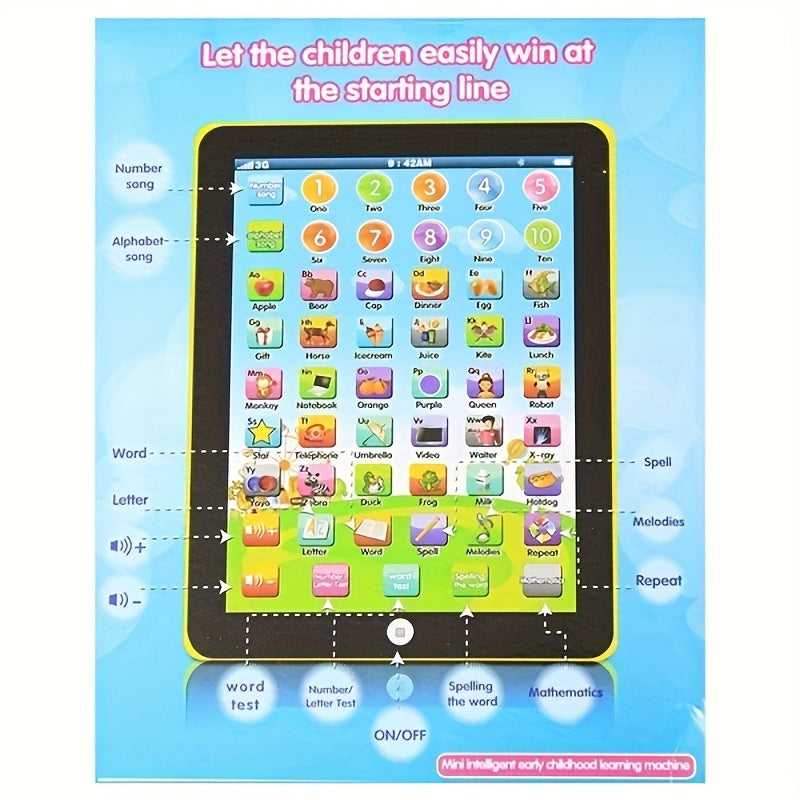 Tablet for Educational Simulations Designed for Children Ages 3 and Up, Featuring Puzzles and Interactive Parent-child Toys. Ideal Birthday, Halloween, Christmas, and Thanksgiving Gifts for Boys and Girls.