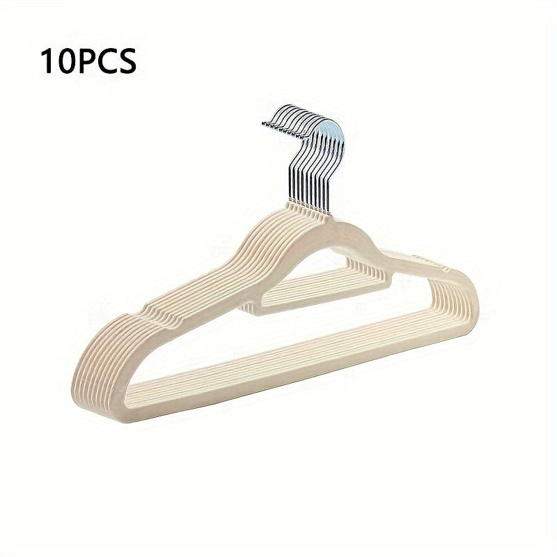 Set of 10 Ultra Velvet Hangers - Non-Slip, Durable with 360° Swivel Hooks for Organizing Shirts & Pants in a Closet