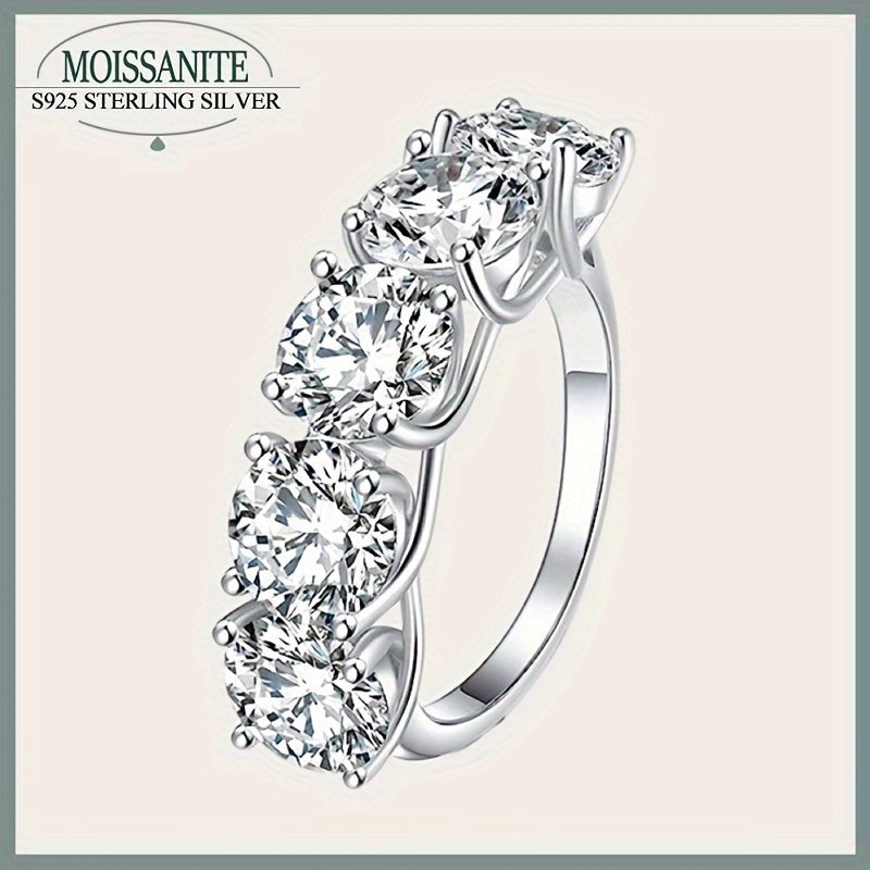 Luxurious and elegant, this 925 Silver Ring features a stunning 2.5/5ct Moissanite stone. It is the perfect jewelry decoration for daily wear and makes a great gift for women.